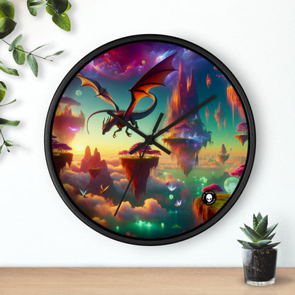 "Dragon's Flight in the Fantastical Realm" - The Alien Wall Clock