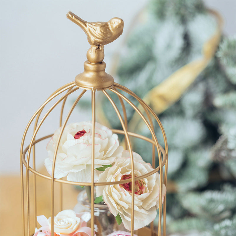 Chandelier de pièce maîtresse de couronne de mariage, bougeoir en métal doré pour la décoration de la maison, vente en gros