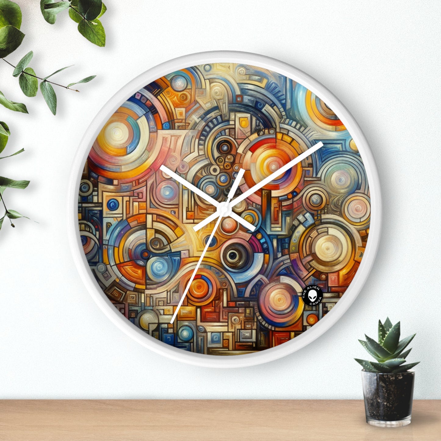 "Raíces del resplandor: una exploración artística del crecimiento y la transformación personal" - El simbolismo del reloj de pared alienígena