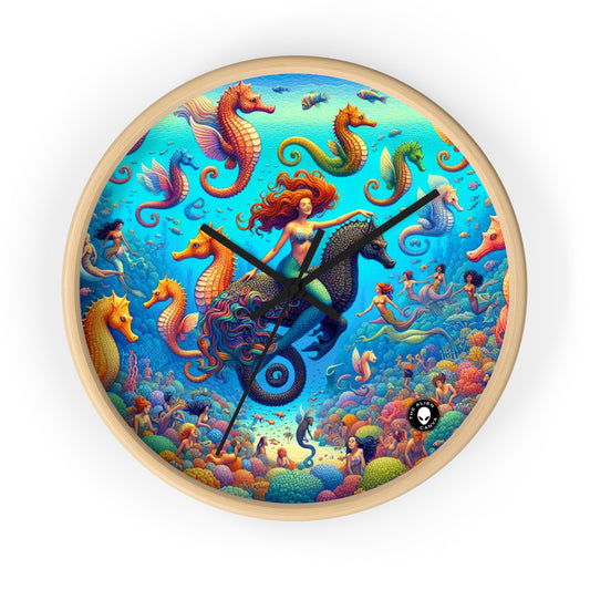 "Seahorse Serenade: A Magical Underwater Journey" - The Alien Wall Clock