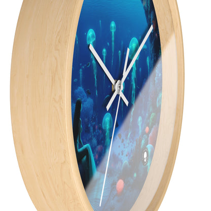 "La serenidad de las sirenas: un ballet de medusas" - El reloj de pared alienígena