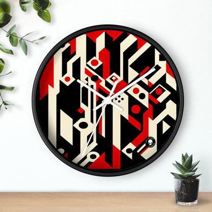 "Futuristic Metropolis: A Constructivist Expression of Urban Technology" - The Alien Wall Clock Constructivism