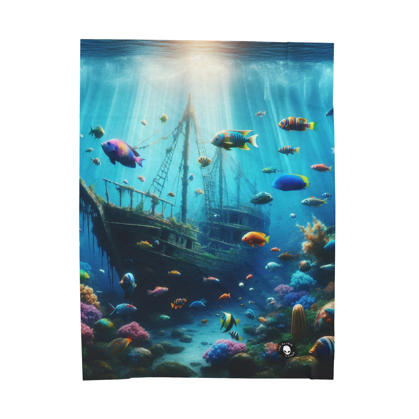 « Sunken Shipwreck Wonderland » - La couverture en peluche en velours Alien