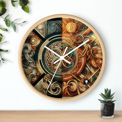 "Metamorphic Threads: Exploring Transformation through Celtic Knot Art" - The Alien Wall Clock Celtic Art