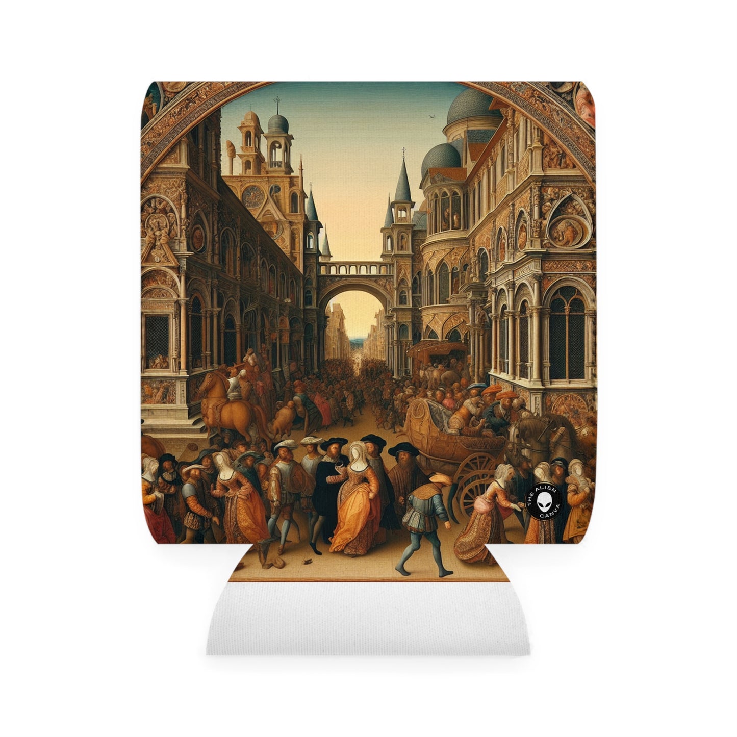 "Unity in Opulence: A Renaissance Banquet of Nations" - The Alien Can Cooler Sleeve Renaissance