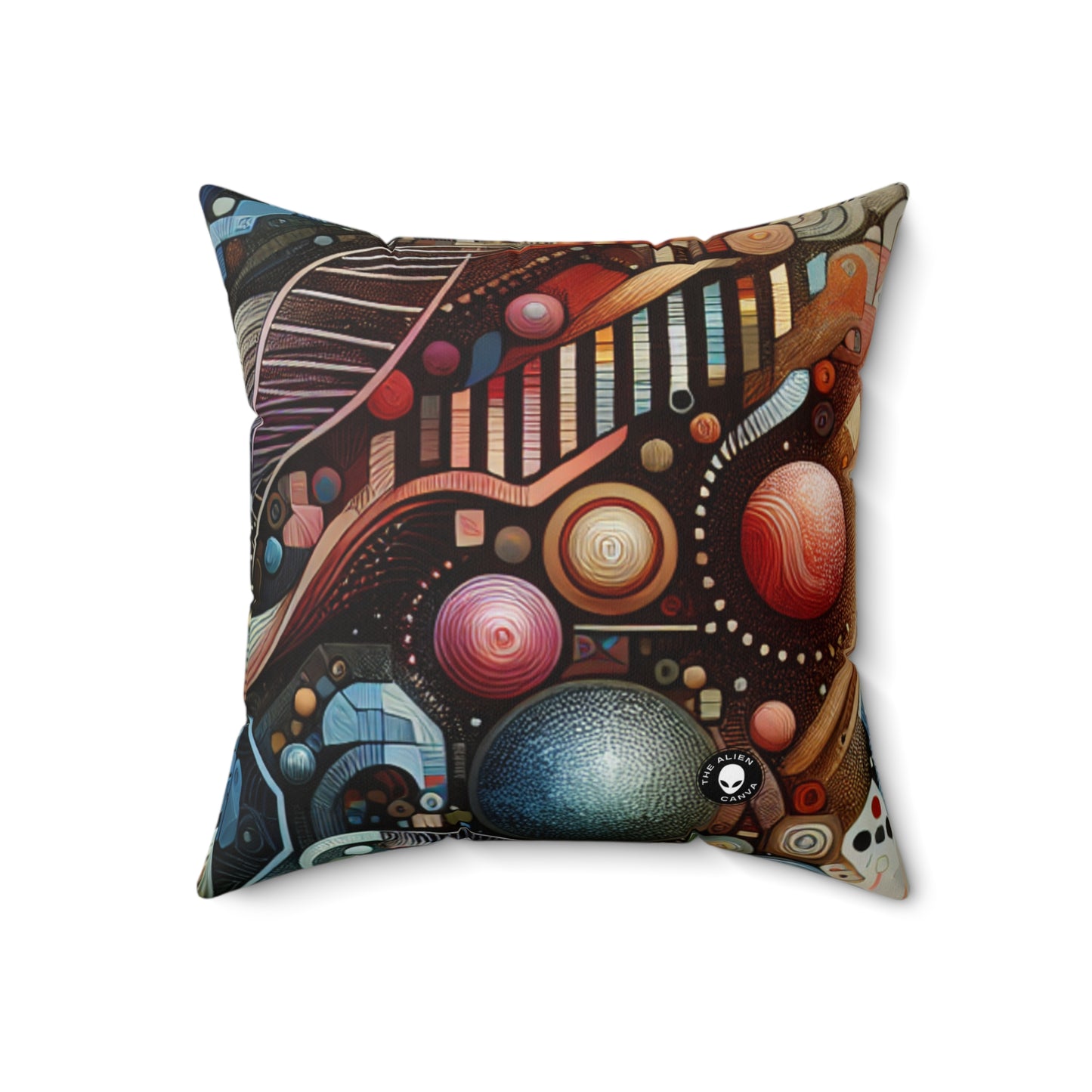 "Bio-Futurism: Butterfly Wing Inspired Art"- The Alien Spun Polyester Square Pillow Bio Art