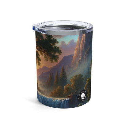 "The Storm's Embrace: A Romantic Landscape" - The Alien Tumbler 10oz Romanticism