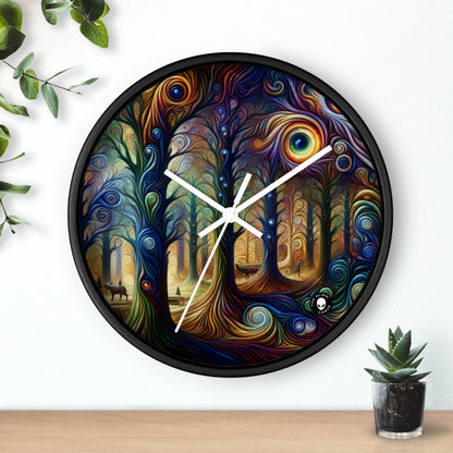 "Enchanted Rainbow Woods" - The Alien Wall Clock