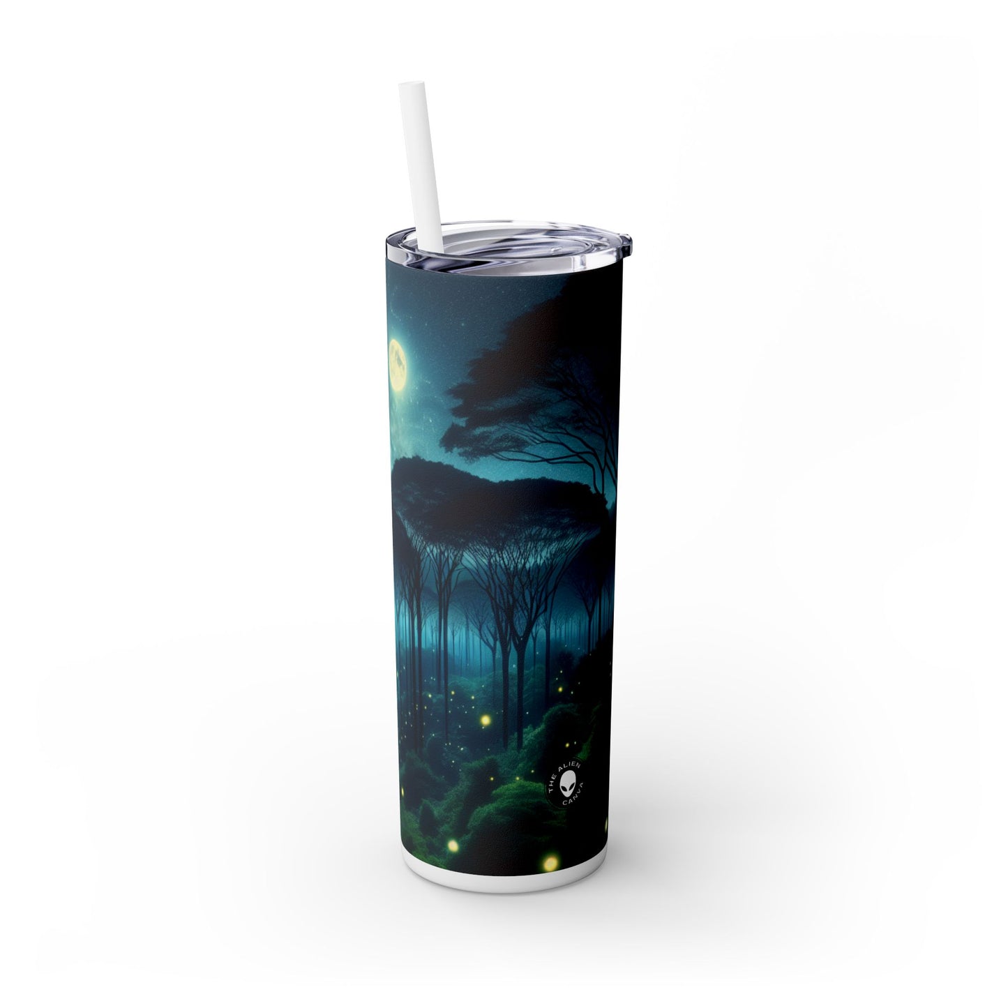 "Moonlit Enchantment" - Vaso delgado con pajita Alien Maars® de 20 oz