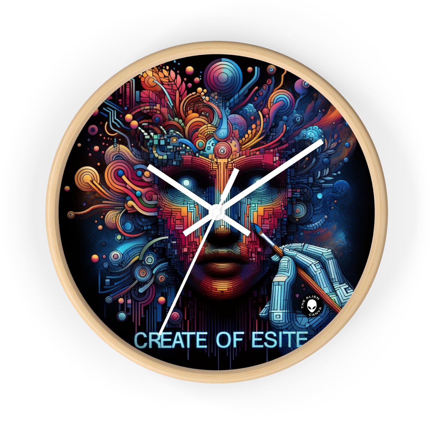 "Bosque Encantado: Una Obra Maestra del Arte Digital" - The Alien Wall Clock Digital Art