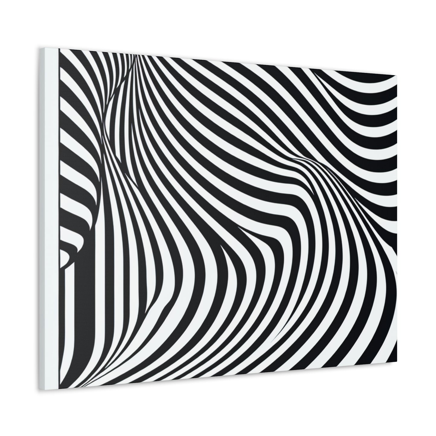 "Optical Illusion Wave" - ​​Le style Alien Canva Op Art