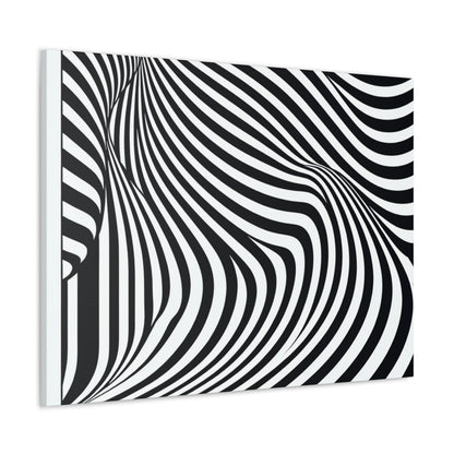 "Optical Illusion Wave" - The Alien Canva Op Art Style