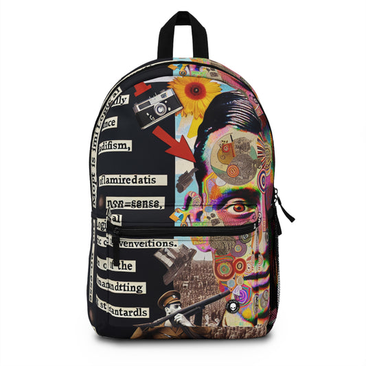 "Absurdity Unleashed: Creating a Dadaist Collage of Chaos" - The Alien Backpack Dadaism