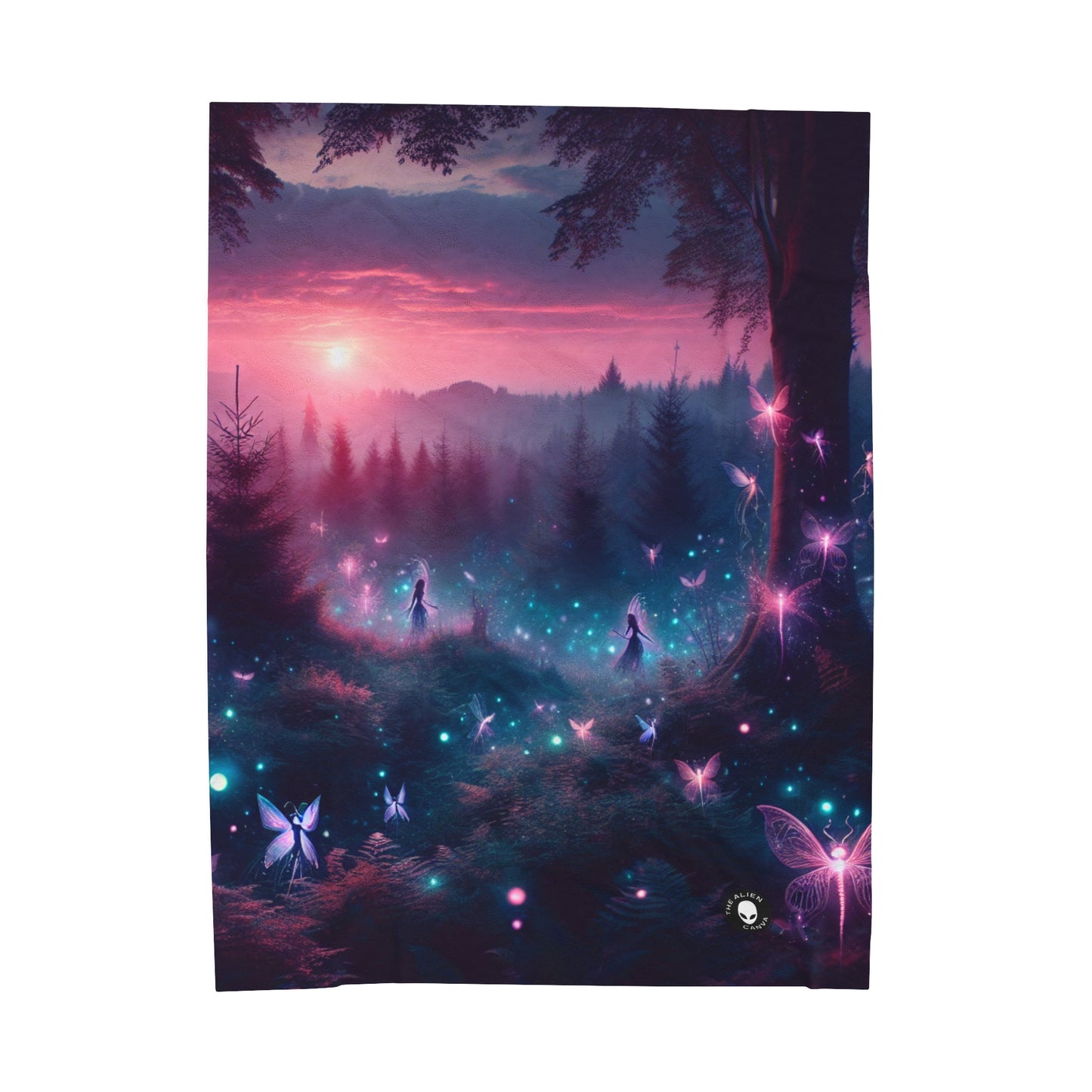 Enchanted Firefly Forest - The Alien Velveteen Plush Blanket