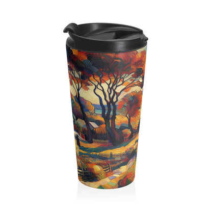 "Nature's Kaleidoscope: A Vivid Fauvism Exploration of the Animal Kingdom" - The Alien Stainless Steel Travel Mug Fauvism