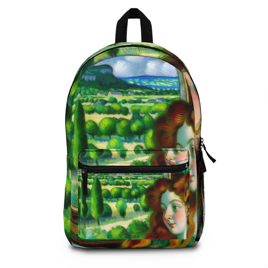 "French Countryside Escape" - The Alien Backpack Post-Impressionism Style