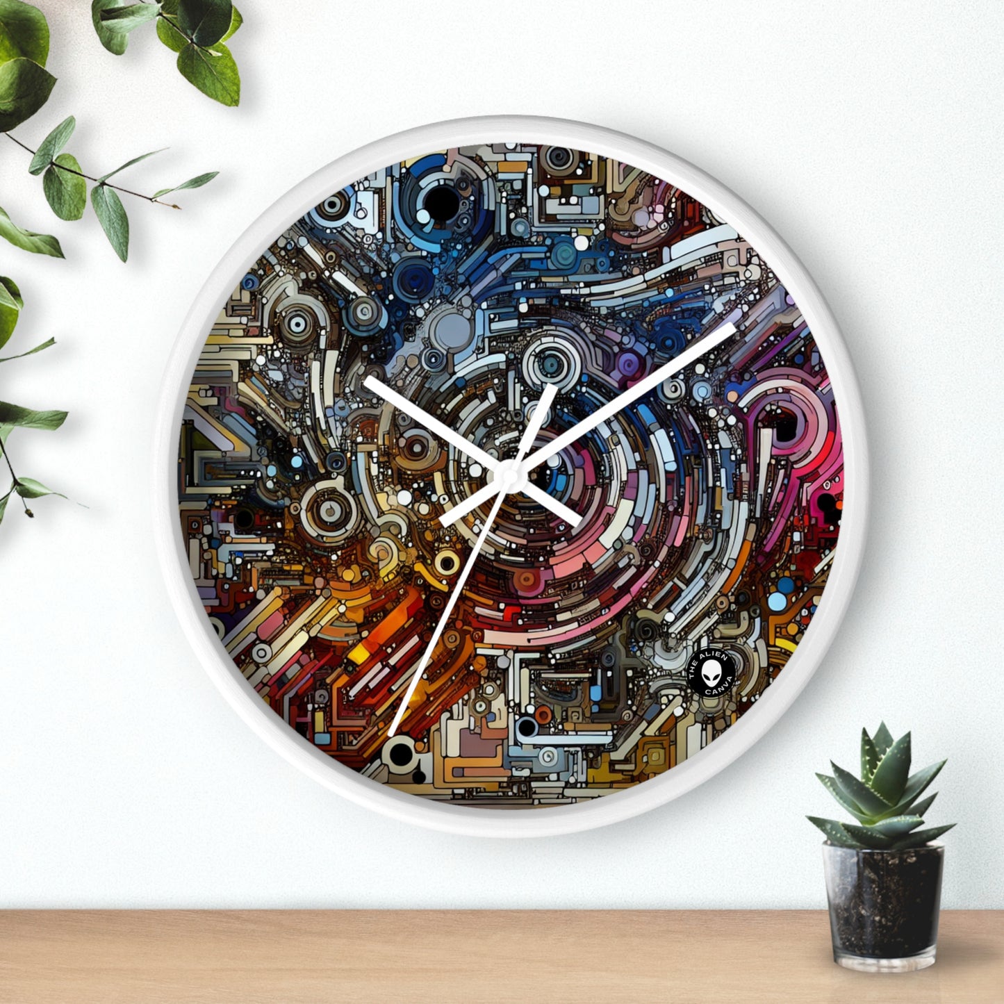 "Poder deconstructivo: una exploración postestructuralista del lenguaje" - The Alien Wall Clock Arte postestructuralista