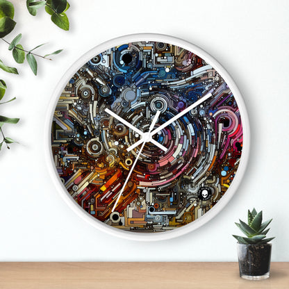 "Deconstructing Power: A Post-structuralist Exploration of Language" - The Alien Wall Clock Post-structuralist Art