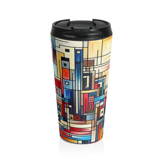 "Urban Symmetry: A Precisionist Perspective" - The Alien Stainless Steel Travel Mug Precisionism