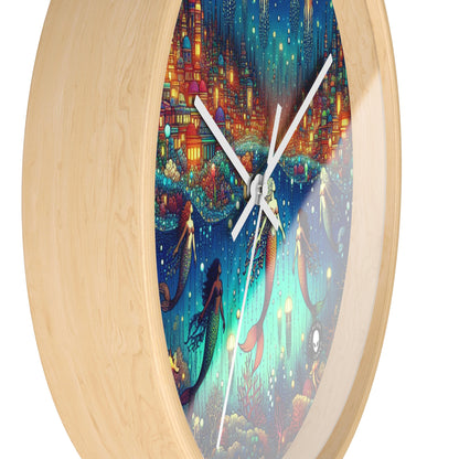 "Glowing Jellyfish City: A Whimsical Underwater World" - The Alien Wall Clock