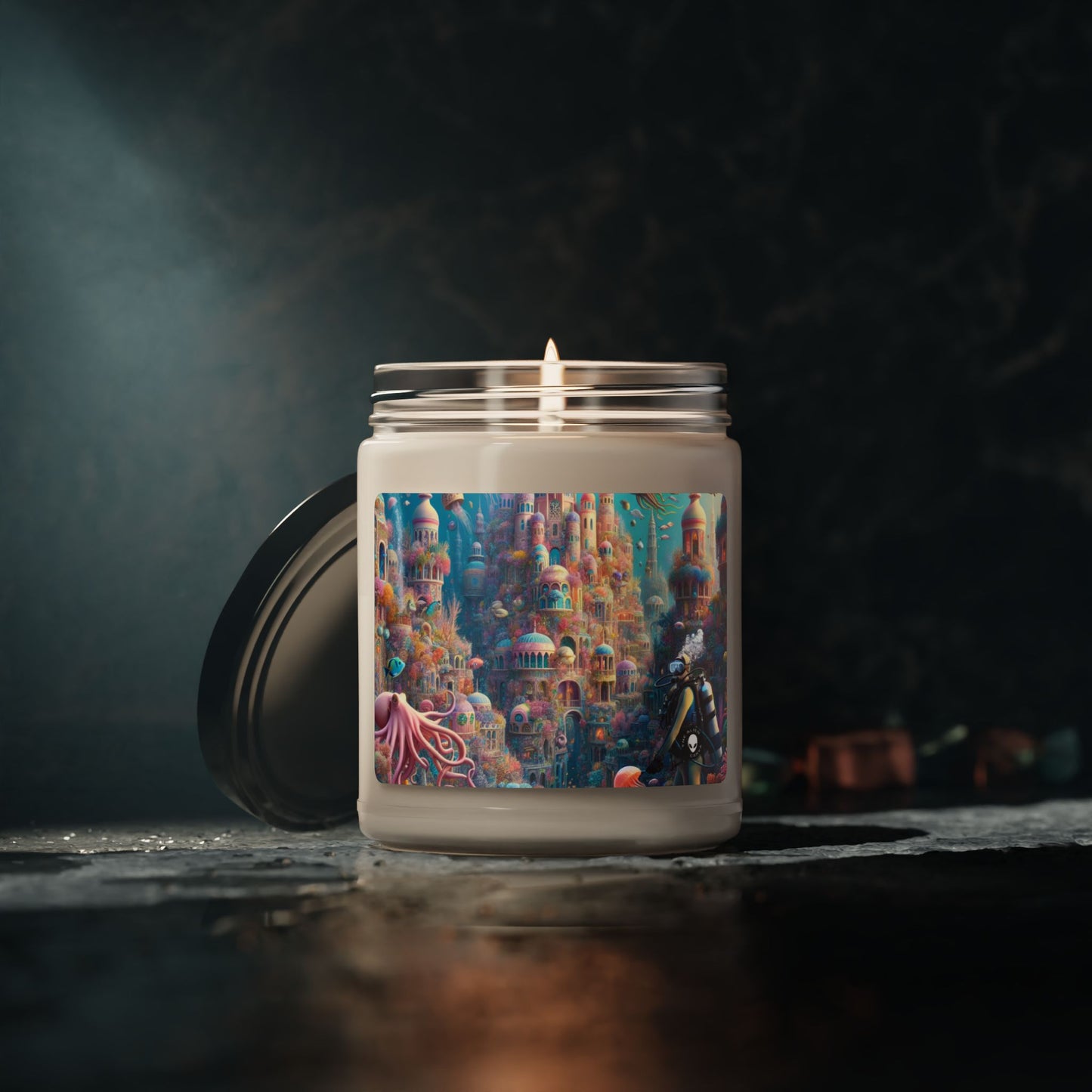 "Treasure of the Deep: A Fantastical Underwater City" - The Alien Scented Soy Candle 9oz