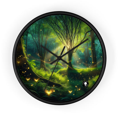 "Glowing Forest Magic" - The Alien Wall Clock