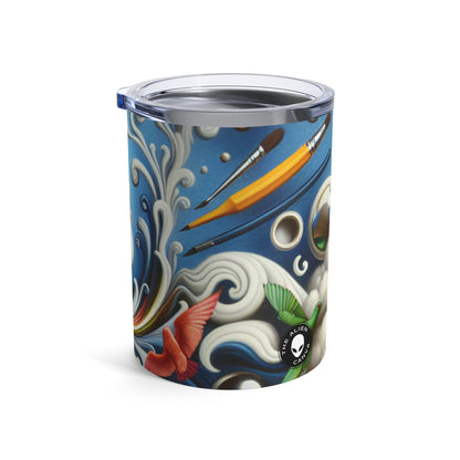 "Temporal Meltdown: Surreal Landscape" - The Alien Tumbler 10oz Surrealismo