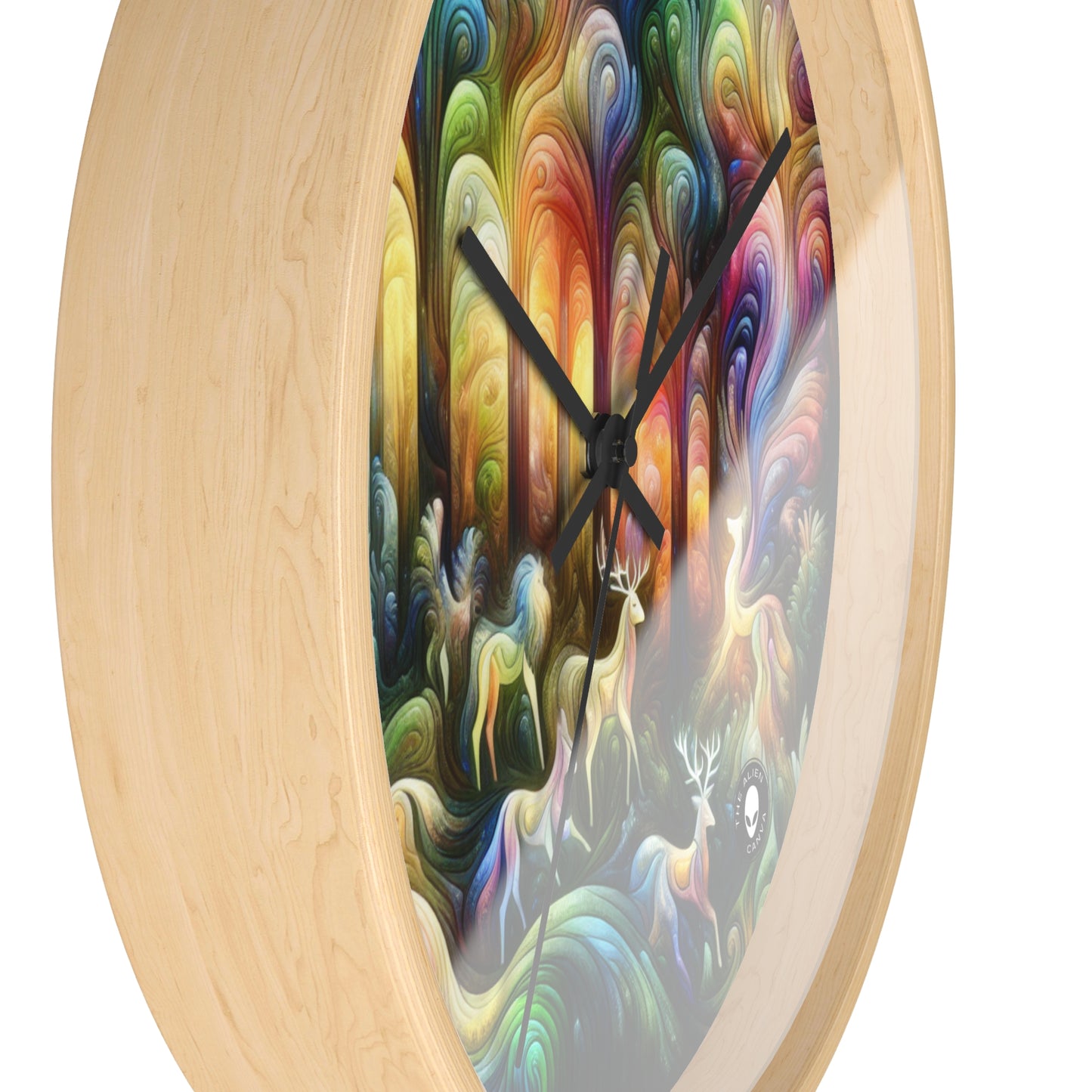 "Ethereal Enchantment: The Mystical Forest" - The Alien Wall Clock