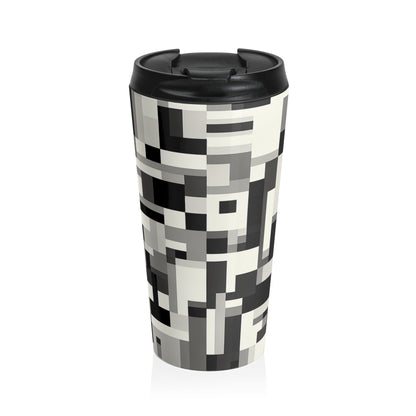 "Cityscape in Analytical Cubism" - The Alien Stainless Steel Travel Mug Analytical Cubism