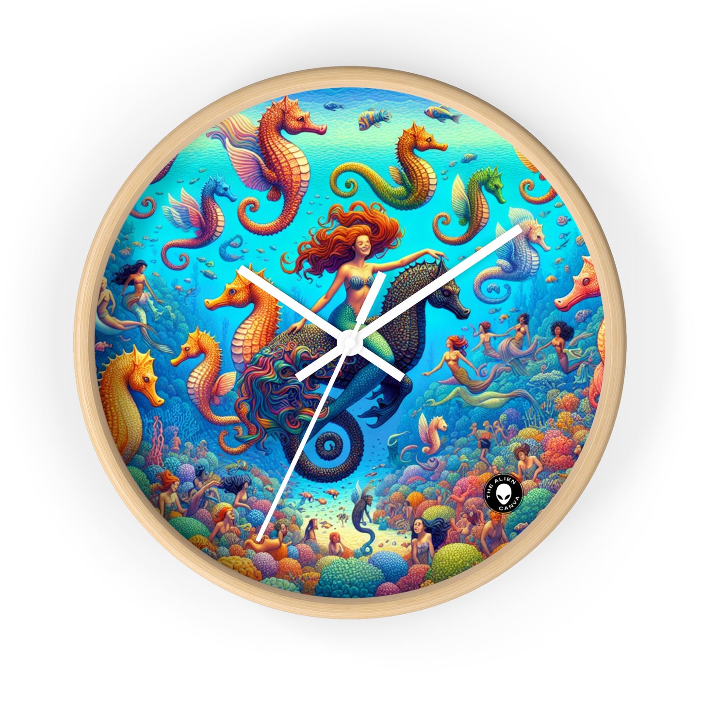 "Seahorse Serenade: A Magical Underwater Journey" - The Alien Wall Clock