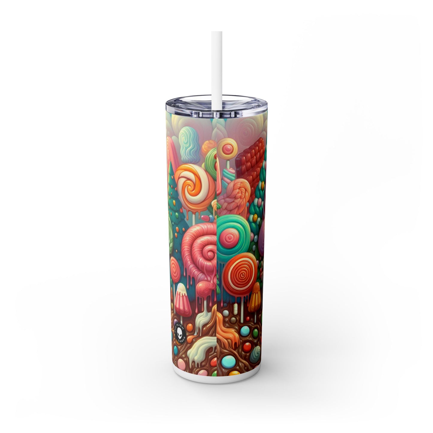 « Sugar Rush Forest » - Le verre fin Alien Maars® avec paille 20 oz