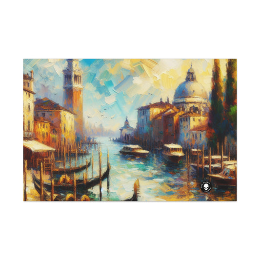 "Serenity in the City: Capturing the Golden Hour" - The Alien Canva Impressionism