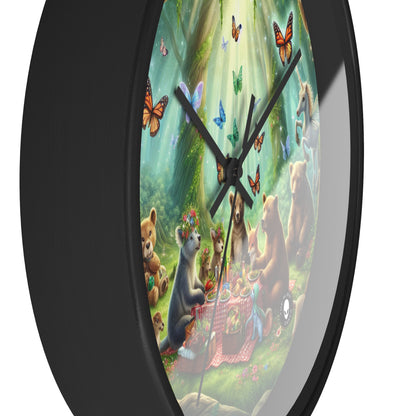 "Enchanted Forest Picnic" - The Alien Wall Clock