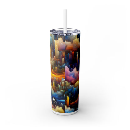 "Métamorphose : un voyage de croissance et de changement" - The Alien Maars® Skinny Tumbler avec paille 20oz Symbolisme