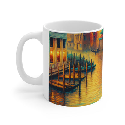 "Venetian Dreaming" - Taza de cerámica The Alien de 11 oz estilo escuela veneciana