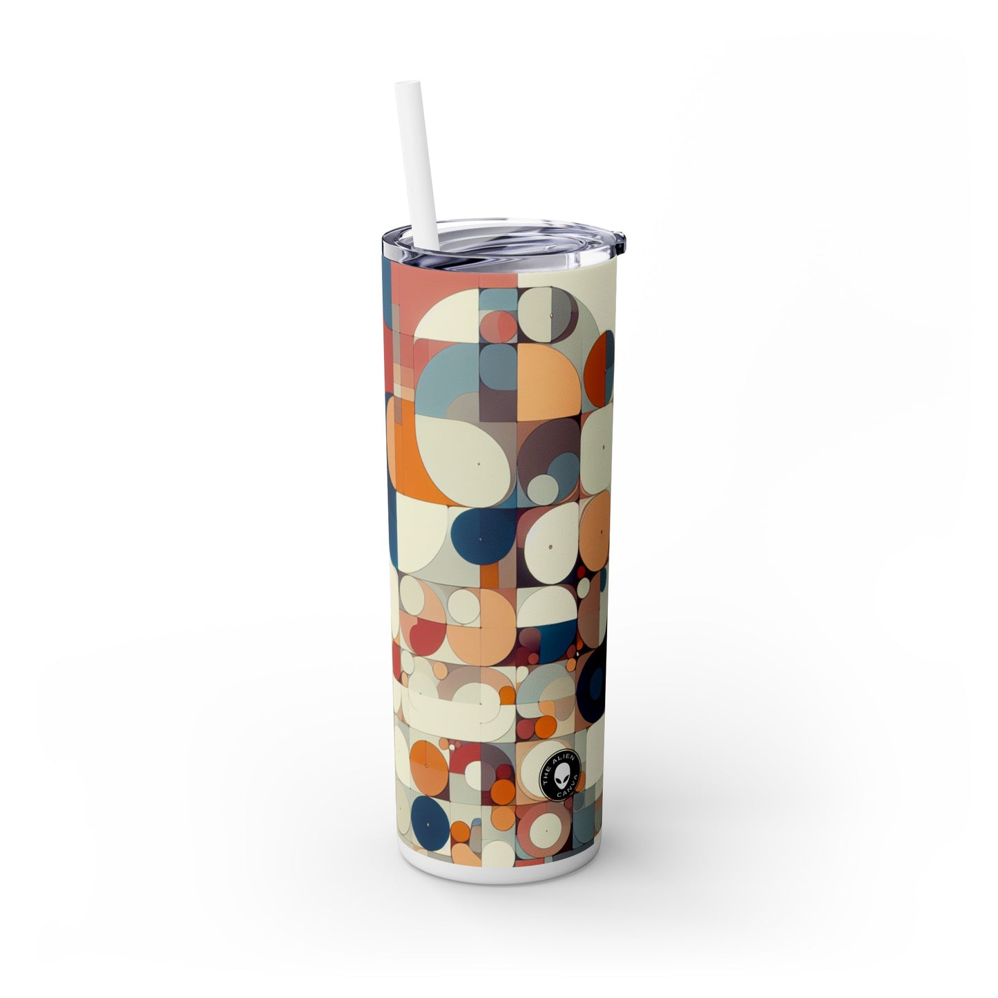 "Harmony in Repetition: A Post-Minimalist Exploration" - The Alien Maars® Skinny Tumbler with Straw 20oz Post-minimalism