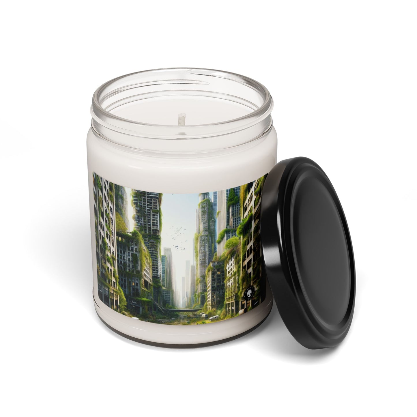 "Nature's Reclamation: A Futuristic Urban Jungle" - The Alien Scented Soy Candle 9oz