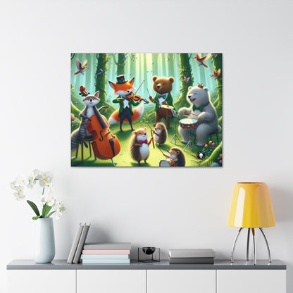 "Una colección de animales melodiosos: animales musicales en el bosque encantado" - The Alien Canva