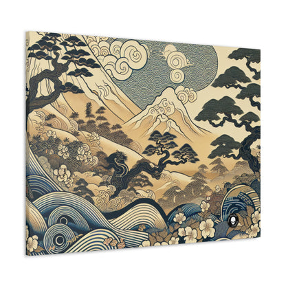 "Les rêves festifs d'Edo" - The Alien Canva Ukiyo-e (impression japonaise sur bois)