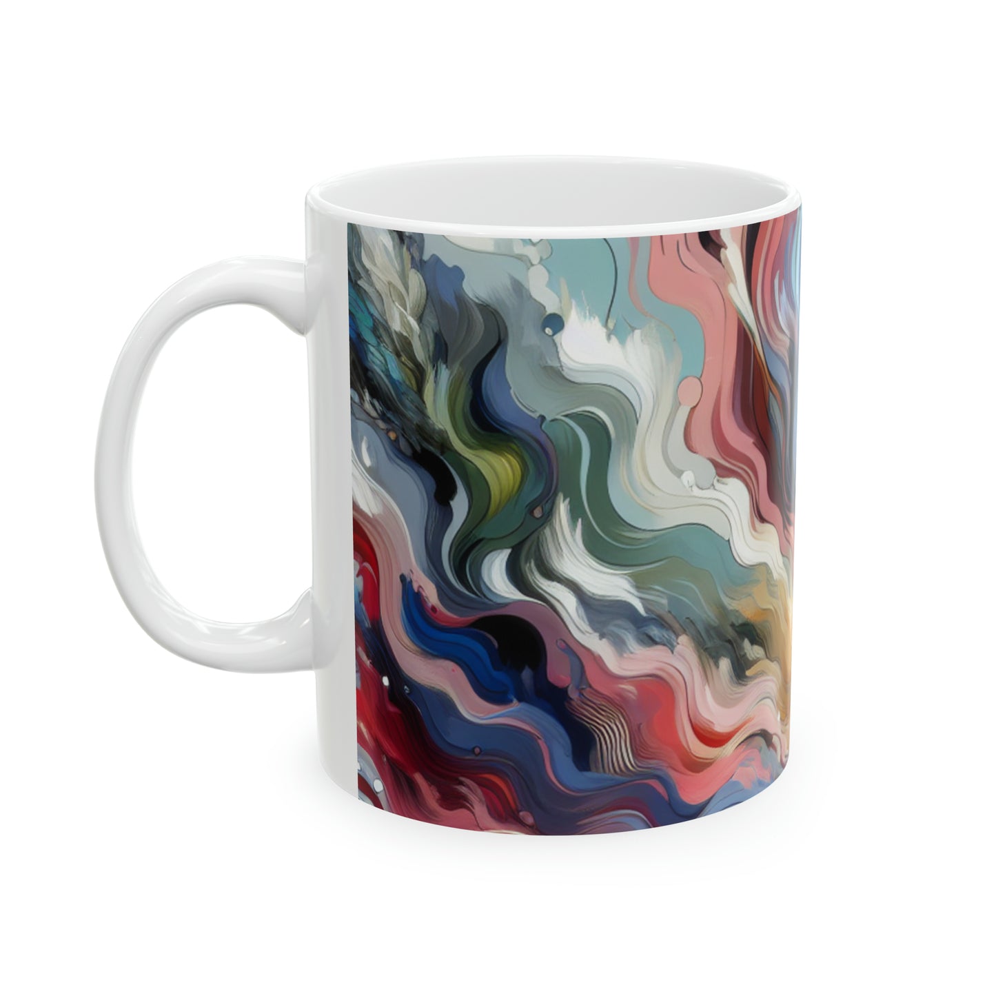 "Sunrise Serenity: An Abstract Painting Inspired by Renewal" - The Alien Ceramic Mug 11oz Lyrical Abstraction