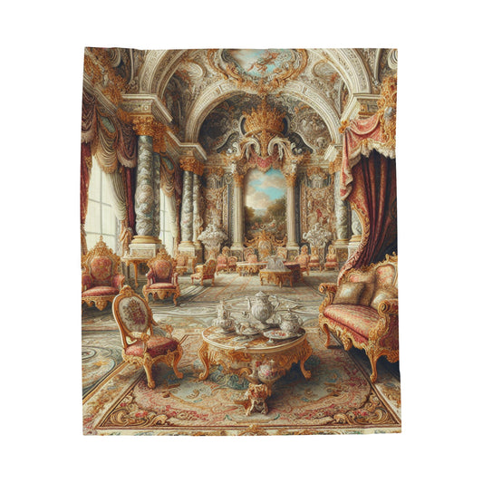 "Enchanted Court Symphony" - The Alien Velveteen Plush Blanket Baroque Style