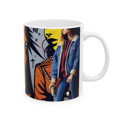 "Unity in Diversity: A Vibrant Street Art Mural" - The Alien Ceramic Mug 11oz Street Art