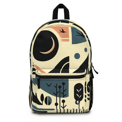 "Serenity in Geometry: Ocean Sunset" - The Alien Backpack Minimalism