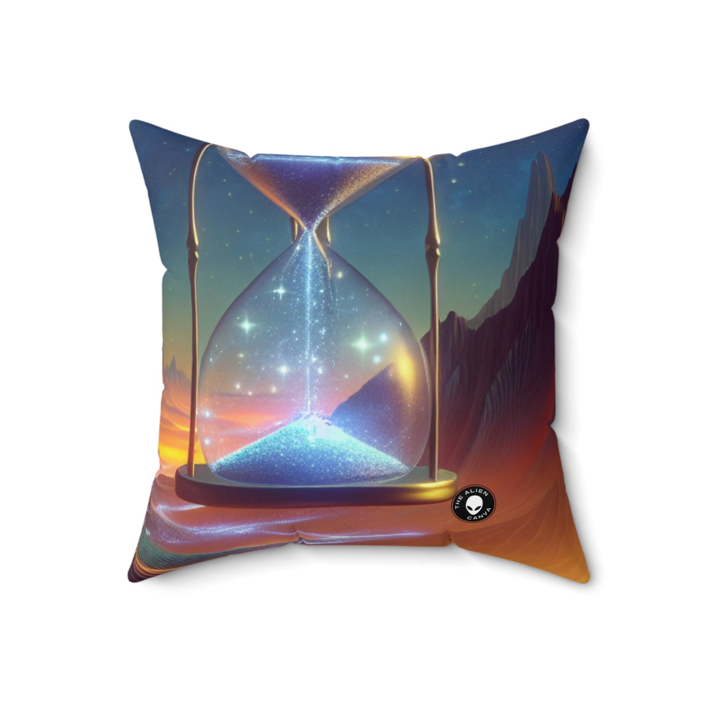 "Starry Sands of Time"- The Alien Spun Polyester Square Pillow