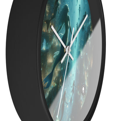 "Enchantment Below: A Bioluminescent Underwater Metropolis" - The Alien Wall Clock