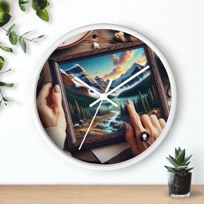 "The Mosaic Portrait: Unveiling Photorealism Through Fragmented Beauty" - The Alien Wall Clock Photorealism