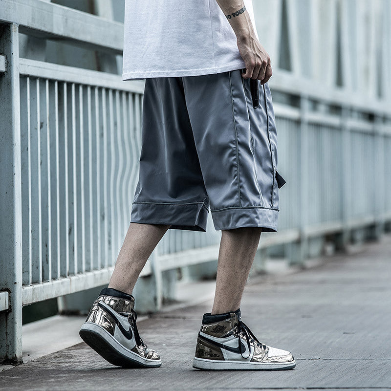 Reflective printed casual pants