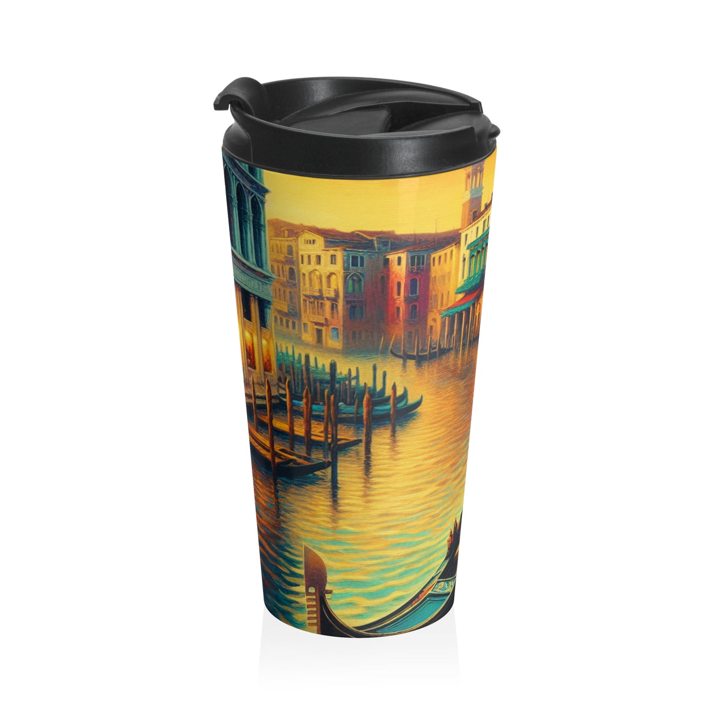 "Venetian Dreaming" - Taza de viaje de acero inoxidable alienígena estilo escuela veneciana