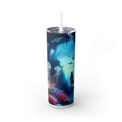 "Treasures of the Deep" - The Alien Maars® Skinny Tumbler with Straw 20oz