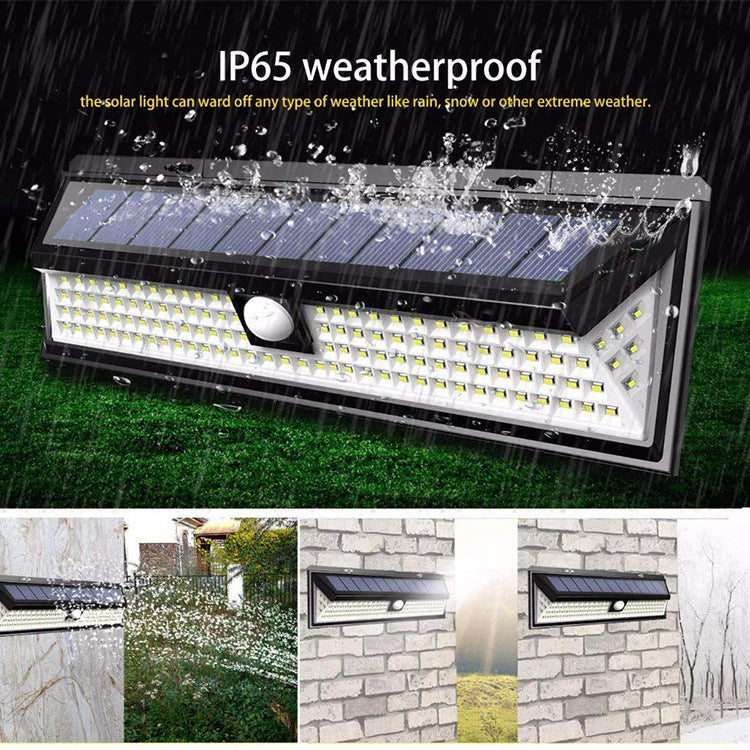 Luz solar 118 LED PIR Sensor de movimiento Luz exterior